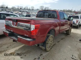 2016 Nissan Titan Platinum Reserve with VIN 1N6BA1F40GN515712, listed as a Copart auction lot 56931745 with 71,096 mi miles and Non repairable. Bid and sale history available at DreamBid. Image 3.
