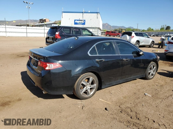 2012 Acura TSX Special Edition with VIN JH4CU2F85CC003701, listed as a Copart auction lot 89129185 with 169,545 mi miles and Salvage title. Bid and sale history available at DreamBid. Image 3.
