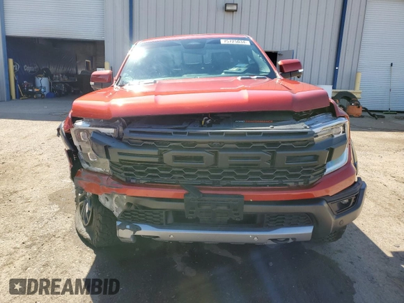 2024 Ford Ranger Raptor with VIN 1FTER4LR8RLE04575, listed as a Copart auction lot 75725034 with 5,742 mi miles and Salvage Title. Bid and sale history available at carsss.com. Image 5.