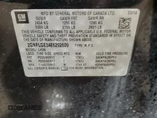 2014 Chevrolet Equinox LT with VIN 2GNFLGE34E6292609, listed as a Copart auction lot 46922145 with 191,923 mi miles and Salvage Title. Bid and sale history available at carsss.com. Image 13.