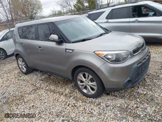 2014 Kia Soul + with VIN KNDJP3A53E7017983, listed as a IAAI auction lot 42073761 with 129,956 mi miles. Bid and sale history available at carsss.com. Image 1.