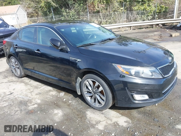 2015 Kia Optima SX Turbo with VIN 5XXGR4A67FG407786, listed as a IAAI auction lot 41606324 with 194,837 mi miles. Bid and sale history available at carsss.com. Image 1.
