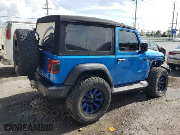2022 Jeep Wrangler Sport S with VIN 1C4HJXAGXNW271320, listed as a Copart auction lot 63570705 with 14,840 mi miles and Salvage title. Bid and sale history available at DreamBid. Image 3.