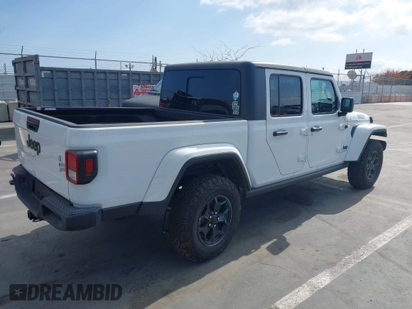 2022 Jeep Gladiator Texas Trail with VIN 1C6HJTAG1NL148524, listed as a IAAI auction lot 42128920 with 42,004 mi miles. Bid and sale history available at carsss.com. Image 4.