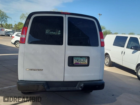 2019 Chevrolet Express Cargo with VIN 1GCWGAFG2K1328176, listed as a IAAI auction lot 42621284 with 97,123 mi miles and . Bid and sale history available at DreamBid. Image 12.