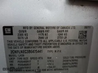 2011 Chevrolet Equinox LT w/2LT with VIN 2CNFLNEC3B6475441, listed as a Copart auction lot 84199254 with 0 mi miles and Clean Title. Bid and sale history available at carsss.com. Image 13.