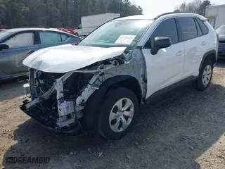 2021 Toyota RAV4 LE with VIN 2T3H1RFV9MC123547, listed as a IAAI auction lot 41753434 with 52,584 mi miles. Bid and sale history available at carsss.com. Image 2.