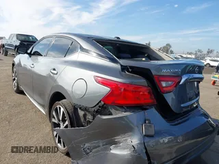 2017 Nissan Maxima SV with VIN 1N4AA6AP4HC404371, listed as a IAAI auction lot 41489579 with 117,677 mi miles. Bid and sale history available at carsss.com. Image 3.