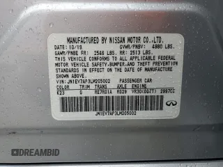 2020 Infiniti Q50 3.0t LUXE with VIN JN1EV7AP3LM205002, listed as a Copart auction lot 48179935 with 83,393 mi miles and Salvage Title. Bid and sale history available at carsss.com. Image 12.