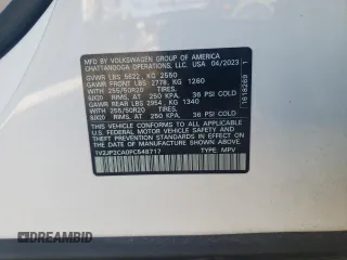 2023 Volkswagen Atlas SE with VIN 1V2JP2CA0PC548717, listed as a Copart auction lot 84495134 with 29,663 mi miles and Salvage title. Bid and sale history available at DreamBid. Image 13.