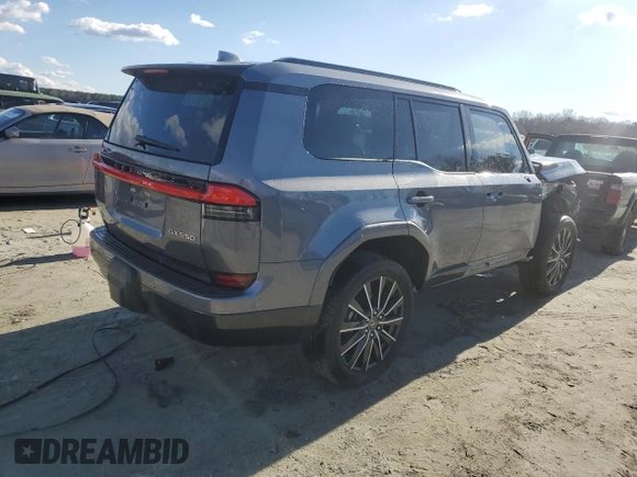 2024 Lexus GX 550 Luxury z VIN JTJVBCDXXR5000383, wystawiony jako Copart lot #85711724 z przebiegiem 440 mil mil oraz Szkoda całkowita • Salvage title. Historia ofert i sprzedaży dostępna na DreamBid. Obrazek 3.
