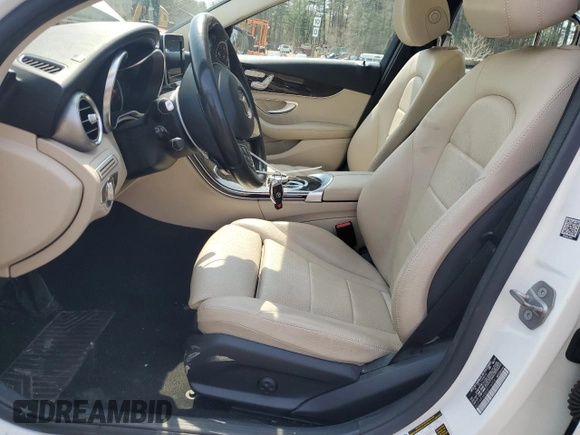 2018 Mercedes-Benz C 300 with VIN WDDWF4KB8JR316926, listed as a Copart auction lot 54015225 with 52,551 mi miles and Salvage title. Bid and sale history available at DreamBid. Image 7.