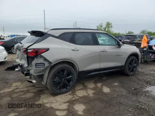 2021 Chevrolet Blazer RS with VIN 3GNKBERS1MS566498, listed as a Copart auction lot 56381635 with 40,519 mi miles and Salvage title. Bid and sale history available at DreamBid. Image 3.