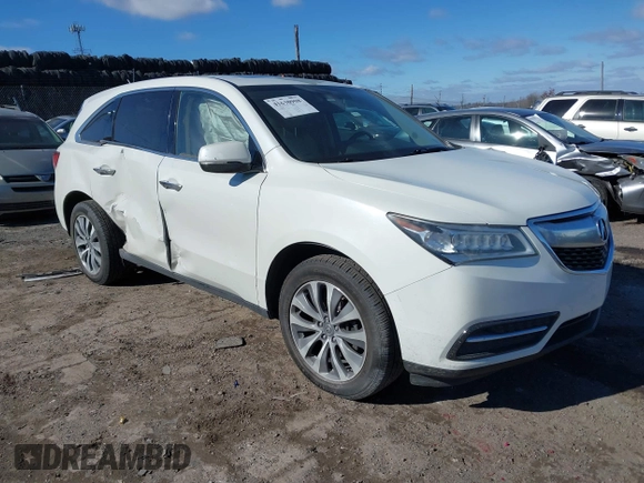 2014 Acura MDX Tech Pkg with VIN 5FRYD4H45EB046128, listed as a IAAI auction lot 41630908 with 116,268 mi miles. Bid and sale history available at carsss.com. Image 1.