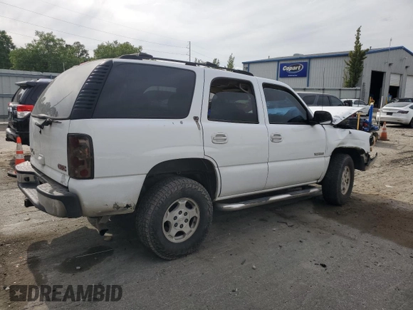 2002 GMC Yukon SLE z VIN 1GKEC13V62R189525, wystawiony jako Copart lot #55197575 z przebiegiem Nie podano mil oraz Szkoda całkowita • Salvage title. Historia ofert i sprzedaży dostępna na DreamBid. Obrazek 3.