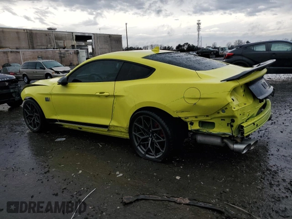 2021 Ford Mustang Mach 1 with VIN 1FA6P8R09M5552053, listed as a Copart auction lot 43067625 with 18,921 mi miles and Salvage Title. Bid and sale history available at carsss.com. Image 2.