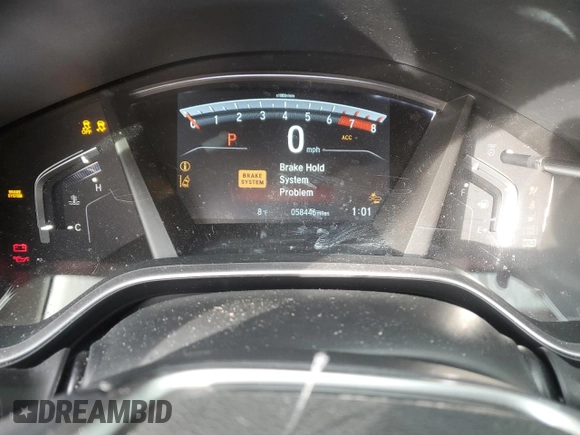 2017 Honda CR-V Touring with VIN 2HKRW2H91HH608340, listed as a Copart auction lot 43997625 with 58,446 mi miles and Salvage Title. Bid and sale history available at DreamBid. Image 9.