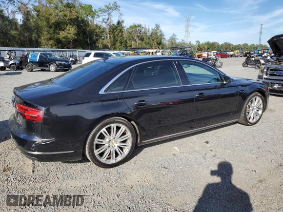 2015 Audi A8 L 4.0T with VIN WAU32AFD3FN002339, listed as a Copart auction lot 87305014 with 165,249 mi miles and Clean Title. Bid and sale history available at carsss.com. Image 3.