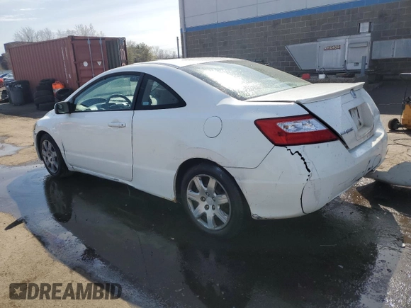 2007 Honda Civic Cpe LX with VIN 2HGFG12687H542662, listed as a Copart auction lot 53691345 with 164,986 mi miles and Salvage Title. Bid and sale history available at carsss.com. Image 2.
