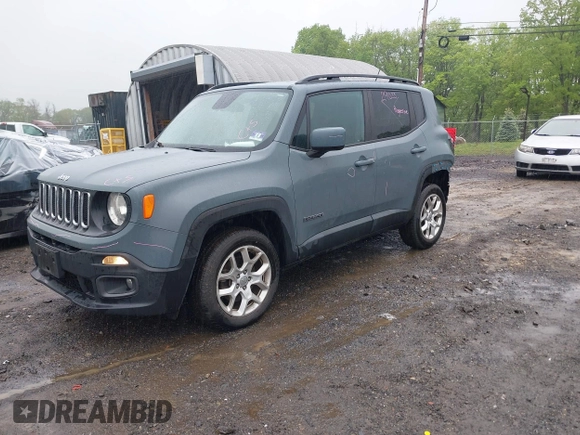 2017 Jeep Renegade Latitude with VIN ZACCJBBB9HPF65471, listed as a IAAI auction lot 42232204 with 61,579 mi miles and . Bid and sale history available at DreamBid. Image 2.