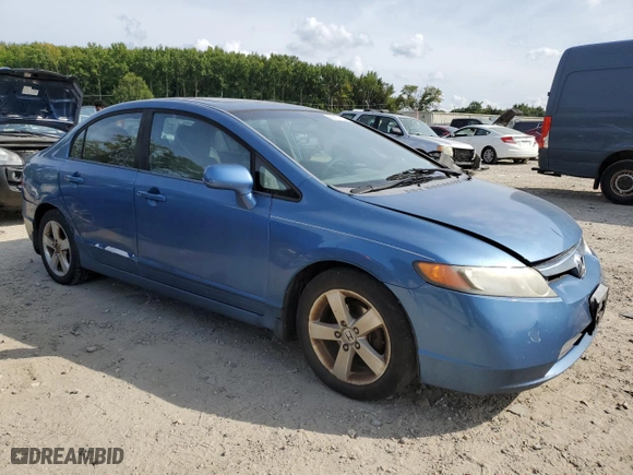 2008 Honda Civic Sdn EX with VIN 1HGFA16818L041629, listed as a Copart auction lot 69167413 with 370,756 mi miles and Non Repairable. Bid and sale history available at carsss.com. Image 4.
