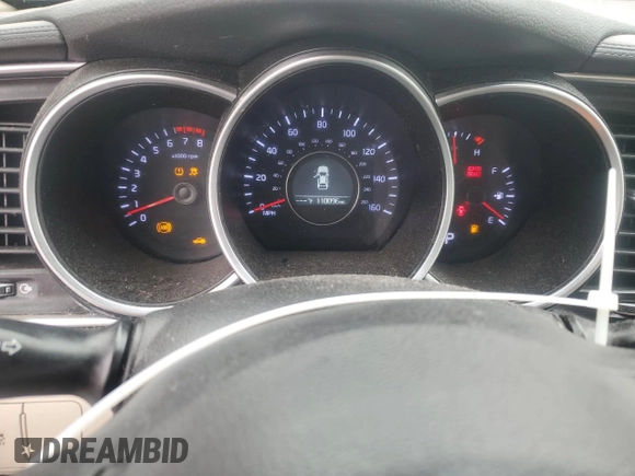 2015 Kia Optima EX with VIN 5XXGN4A70FG371167, listed as a Copart auction lot 55668715 with 110,096 mi miles and Salvage Title. Bid and sale history available at DreamBid. Image 9.