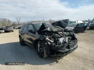 2025 Chevrolet Blazer RS with VIN 3GNKBKRS2SS102230, listed as a Copart auction lot 43135005 with 9,194 mi miles and Salvage title. Bid and sale history available at DreamBid. Image 12.