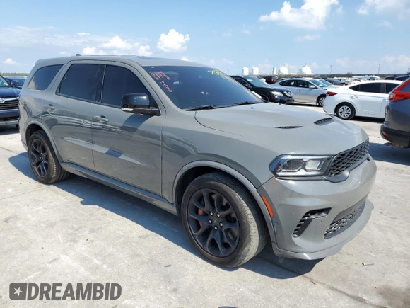 2021 Dodge Durango SRT Hellcat with VIN 1C4SDJH91MC683031, listed as a Copart auction lot 70632594 with 16,244 mi miles and Salvage Title. Bid and sale history available at DreamBid. Image 4.