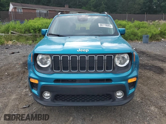 2020 Jeep Renegade Latitude z VIN ZACNJBBB7LPL19906, wystawiony jako Copart lot #60719085 z przebiegiem 61 629 mil mil oraz Szkoda całkowita • Salvage title. Historia ofert i sprzedaży dostępna na DreamBid. Obrazek 5.