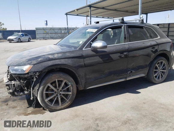 2021 Audi SQ5 Premium Plus with VIN WA1B4AFY7M2035672, listed as a Copart auction lot 59322024 with 25,217 mi miles and Salvage Title. Bid and sale history available at DreamBid. Image 1.