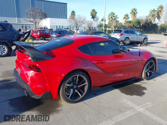 2020 Toyota Supra 3.0 with VIN WZ1DB4C02LW027976, listed as a IAAI auction lot 41264307 with 53,382 mi miles and . Bid and sale history available at DreamBid. Image 4.