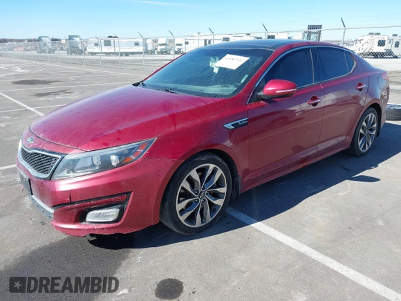 2015 Kia Optima SX Turbo with VIN 5XXGR4A64FG396164, listed as a IAAI auction lot 41682721 with 143,420 mi miles. Bid and sale history available at carsss.com. Image 18.