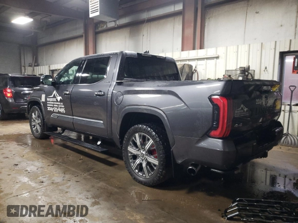 2023 Toyota Tundra Capstone Hybrid with VIN 5TFVC5DB9PX027611, listed as a Copart auction lot 85657804 with 58,052 mi miles and Salvage title. Bid and sale history available at DreamBid. Image 2.