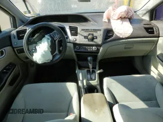 2012 Honda Civic LX with VIN 2HGFB2F52CH555956, listed as a Copart auction lot 53281255 with Not Provided miles and Salvage Title. Bid and sale history available at DreamBid. Image 8.