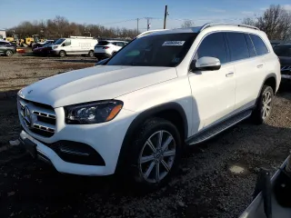 2021 Mercedes-Benz GLS with VIN 4JGFF5KEXMA565544, listed as a Copart auction lot 44060845 with 21,349 mi miles and Salvage Title. Bid and sale history available at carsss.com. Image 1.