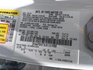 2020 Ford Fusion SE with VIN 3FA6P0H73LR131988, listed as a IAAI auction lot 42468239 with 104,832 mi miles and . Bid and sale history available at DreamBid. Image 9.