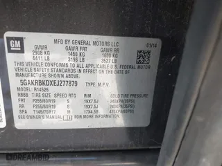 2014 Buick Enclave Leather with VIN 5GAKRBKDXEJ277879, listed as a IAAI auction lot 42084846 with 133,221 mi miles. Bid and sale history available at carsss.com. Image 9.