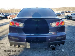 2014 Mitsubishi Lancer Evolution MR with VIN JA32W5FV8EU014461, listed as a Copart auction lot 87376384 with 0 mi miles and Salvage Title. Bid and sale history available at carsss.com. Image 6.