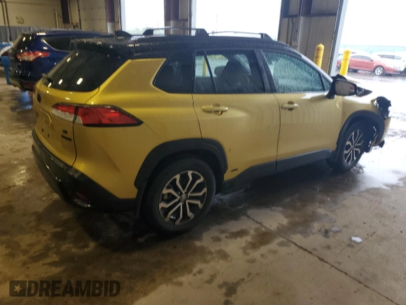 2023 Toyota Corolla Cross Hybrid S z VIN 7MUFBABGXPV016496, wystawiony jako Copart lot #58774335 z przebiegiem 25 902 mil mil oraz Szkoda całkowita • Salvage title. Historia ofert i sprzedaży dostępna na DreamBid. Obrazek 3.
