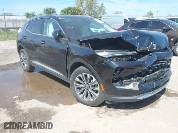 2024 Buick Envision Preferred with VIN LRBFZME41RD066807, listed as a IAAI auction lot 41695136 with 1,421 mi miles and . Bid and sale history available at DreamBid. Image 1.