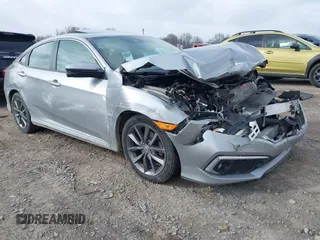 2019 Honda Civic Sedan EX with VIN 19XFC1F3XKE003300, listed as a IAAI auction lot 41889174 with 38,965 mi miles. Bid and sale history available at carsss.com. Image 1.