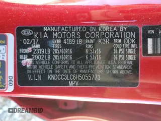 2017 Kia Niro Touring Launch Edition with VIN KNDCC3LC6H5055773, listed as a Copart auction lot 89213585 with 102,133 mi miles and Salvage Title. Bid and sale history available at carsss.com. Image 15.
