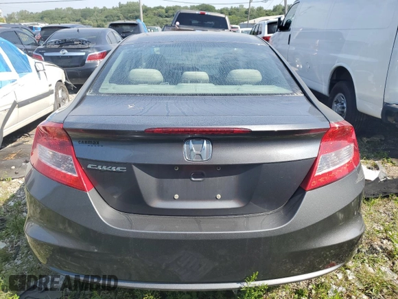 2012 Honda Civic Cpe EX with VIN 2HGFG3B87CH506632, listed as a Copart auction lot 66806854 with 108,463 mi miles and Salvage Title. Bid and sale history available at carsss.com. Image 6.
