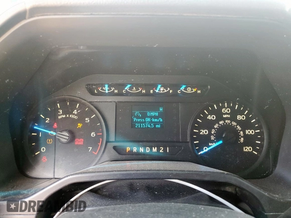 2016 Ford F-150 XL with VIN 1FTNF1CG0GKD81110, listed as a Copart auction lot 57208315 with 211,574 mi miles and Salvage title. Bid and sale history available at DreamBid. Image 9.