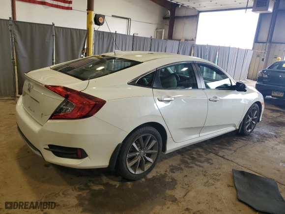 2019 Honda Civic Sedan EX-L with VIN 19XFC1F71KE203937, listed as a Copart auction lot 51992455 with 0 mi miles and Salvage Title. Bid and sale history available at carsss.com. Image 3.