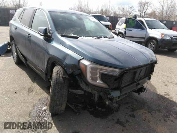 2024 GMC Terrain SLE with VIN 3GKALTEG6RL347761, listed as a IAAI auction lot 41700368 with 17,336 mi miles. Bid and sale history available at carsss.com. Image 1.