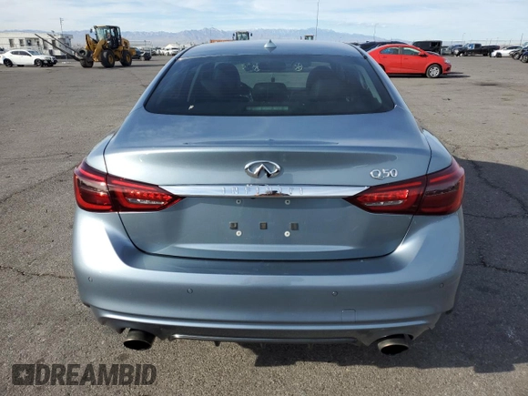 2018 Infiniti Q50 Sport with VIN JN1EV7AP3JM360338, listed as a Copart auction lot 83361504 with 47,008 mi miles and Salvage Title. Bid and sale history available at carsss.com. Image 6.