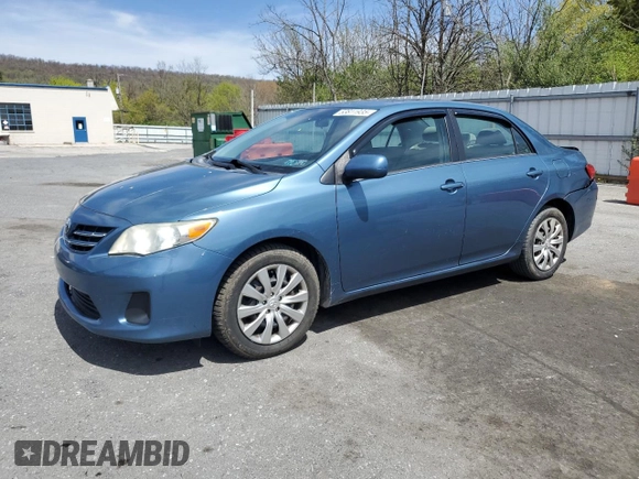2013 Toyota Corolla L with VIN 5YFBU4EE3DP133274, listed as a Copart auction lot 53811935 with 201,988 mi miles and Salvage Title. Bid and sale history available at carsss.com. Image 1.