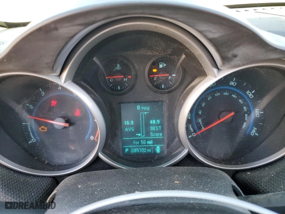 2012 Chevrolet Cruze ECO with VIN 1G1PJ5SC0C7137525, listed as a Copart auction lot 47288325 with 85,702 mi miles and Salvage Title. Bid and sale history available at carsss.com. Image 9.