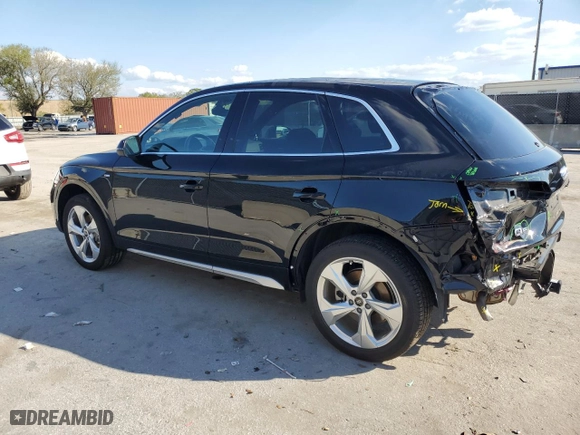 2023 Audi Q5 S line Premium Plus with VIN WA1EAAFYXP2147392, listed as a Copart auction lot 46605995 with 15,507 mi miles and Salvage Title. Bid and sale history available at carsss.com. Image 2.